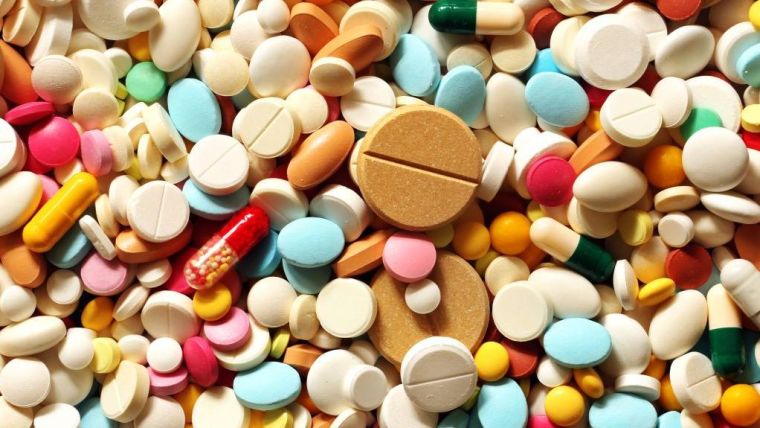 Numerous multicoloured pills