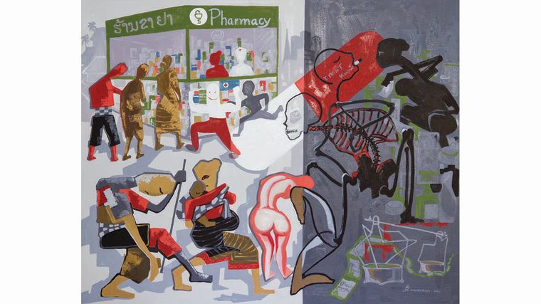 A drawing: Artists explore the problems of poor quality and fake medicines
