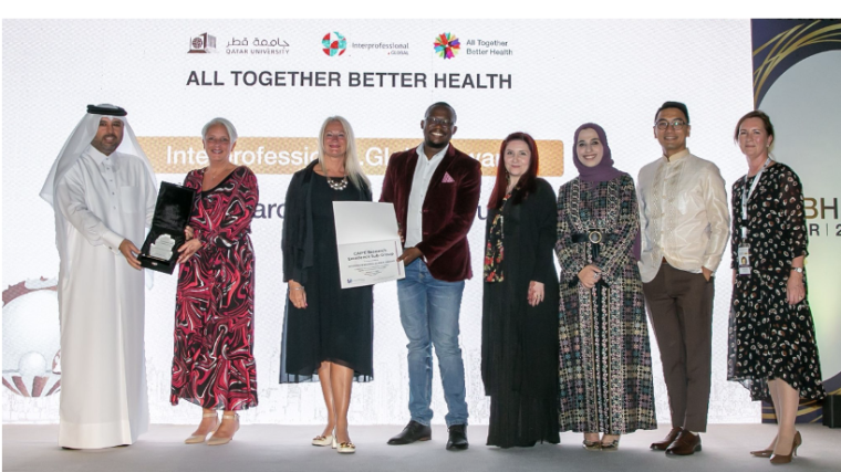 CAIPE Research group is recognised with an Interprofessional Global Award to celebrate and honour achievements in global interprofessional collaboration in Qatar November 6-9th 2023.