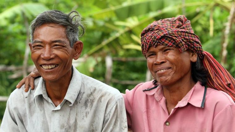 Farmer and wife in Cambodia